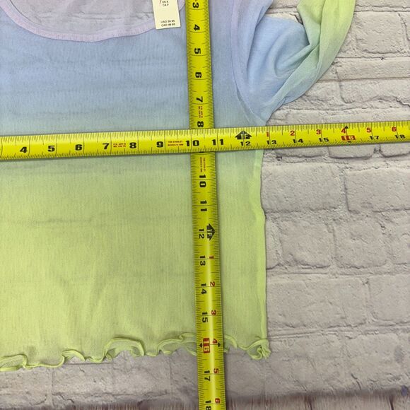 NWT Aerie Women Long Sleeve Sheer Mesh Crop Top Shirt Tee Size Small M290 -13 - Picture 3 of 15